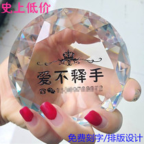  Creative fashion crystal big diamond nail art photo props hand-held Taobao online store shooting background photo personality lettering