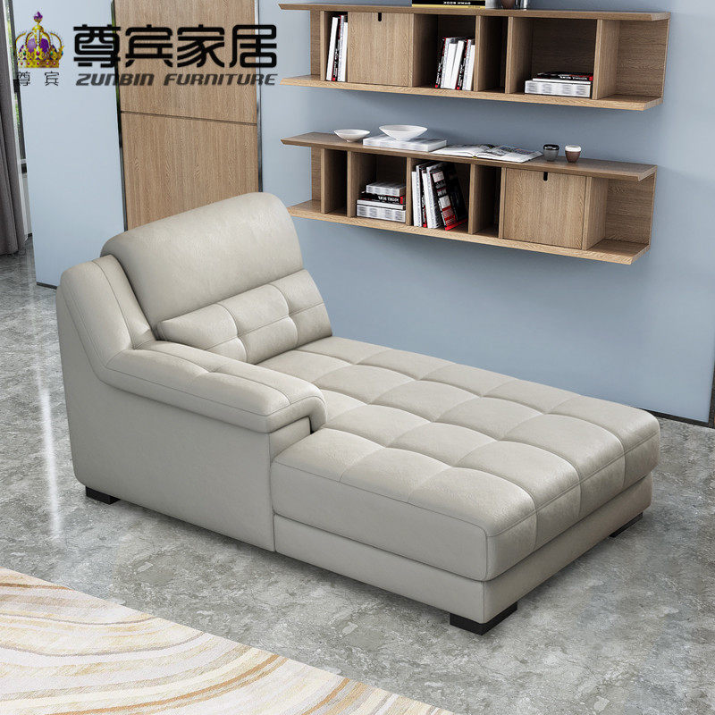 Modern genuine leather Guido Chair Sofa Single Deck Chair Small House Type Sloth Chair Bedroom Beauty Couch minimalist tatami