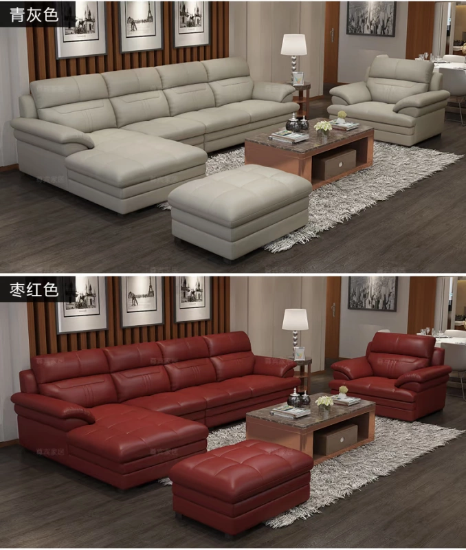 Tôn trọng Bin sofa da hiện đại nhỏ gọn lớp đầu tiên của phòng khách sofa da góc da sẵn sàng Đồ 660 - Ghế sô pha