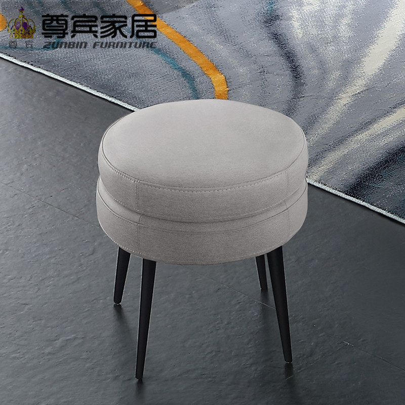 Italian fabric round stool, low stool, dining stool, stool, dressing table, stool, lazy home bench