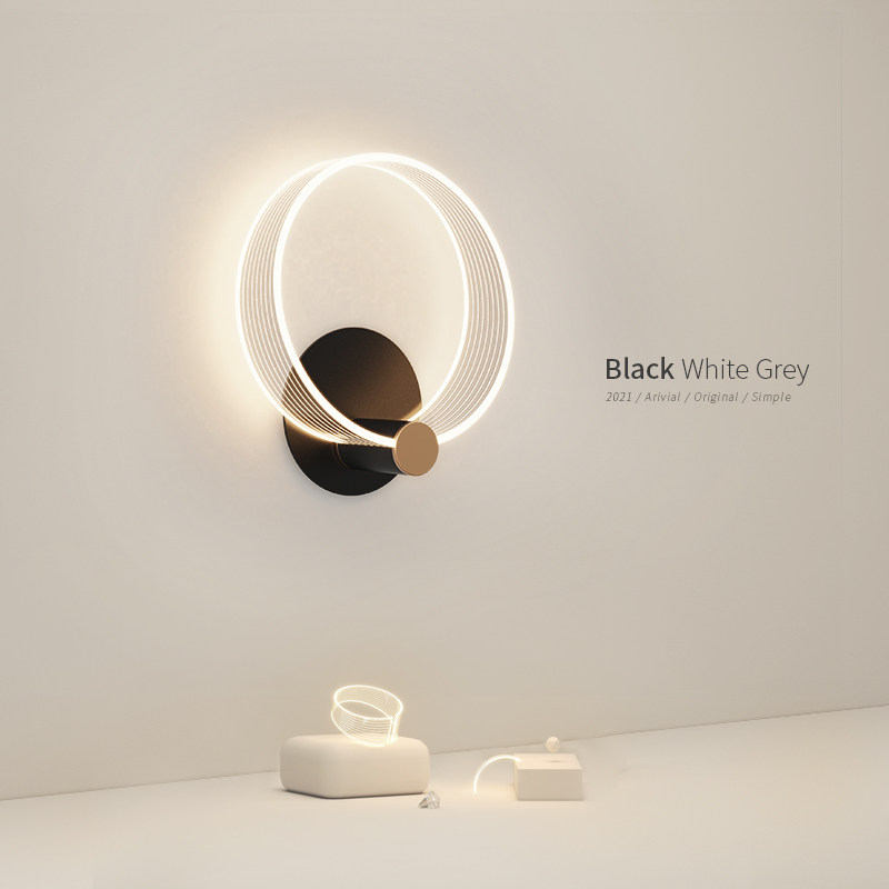 Wall lamp bedside lamp modern simple aisle corridor bedroom living room background wall Nordic luxury creative cordless light