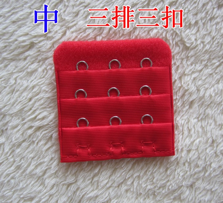 Bra dài khóa trong 3 hàng 3 khóa đồ lót trở lại móc áo ngực mở rộng khóa mở rộng ba vú đồ lót khóa mở rộng khóa dây cố định áo lót giá rẻ