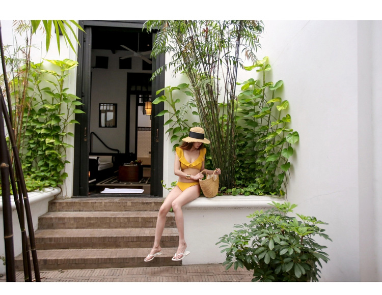 2018 Hàn Quốc chia bikini bikini nữ xù kích cỡ ngực tụ tập áo tắm nóng bỏng bảo thủ gợi cảm đồ bơi 2 mảnh trẻ em