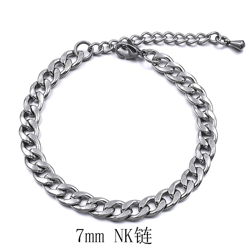 Titanium steel does not fade net red anklet female vibrato Korean version simple sexy fashion trendy female couple gift anklet boy