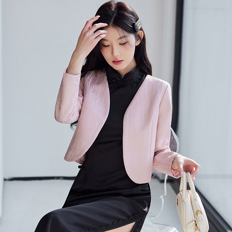Spring Jacket for Women, Short Top, 2025 New Elegant and Stylish Shawl, Paired with a Skirt, Cardigan, Jacquard Vest