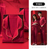 Letters red [silk model-long-sleeved long pants] high-end counter gift box dress