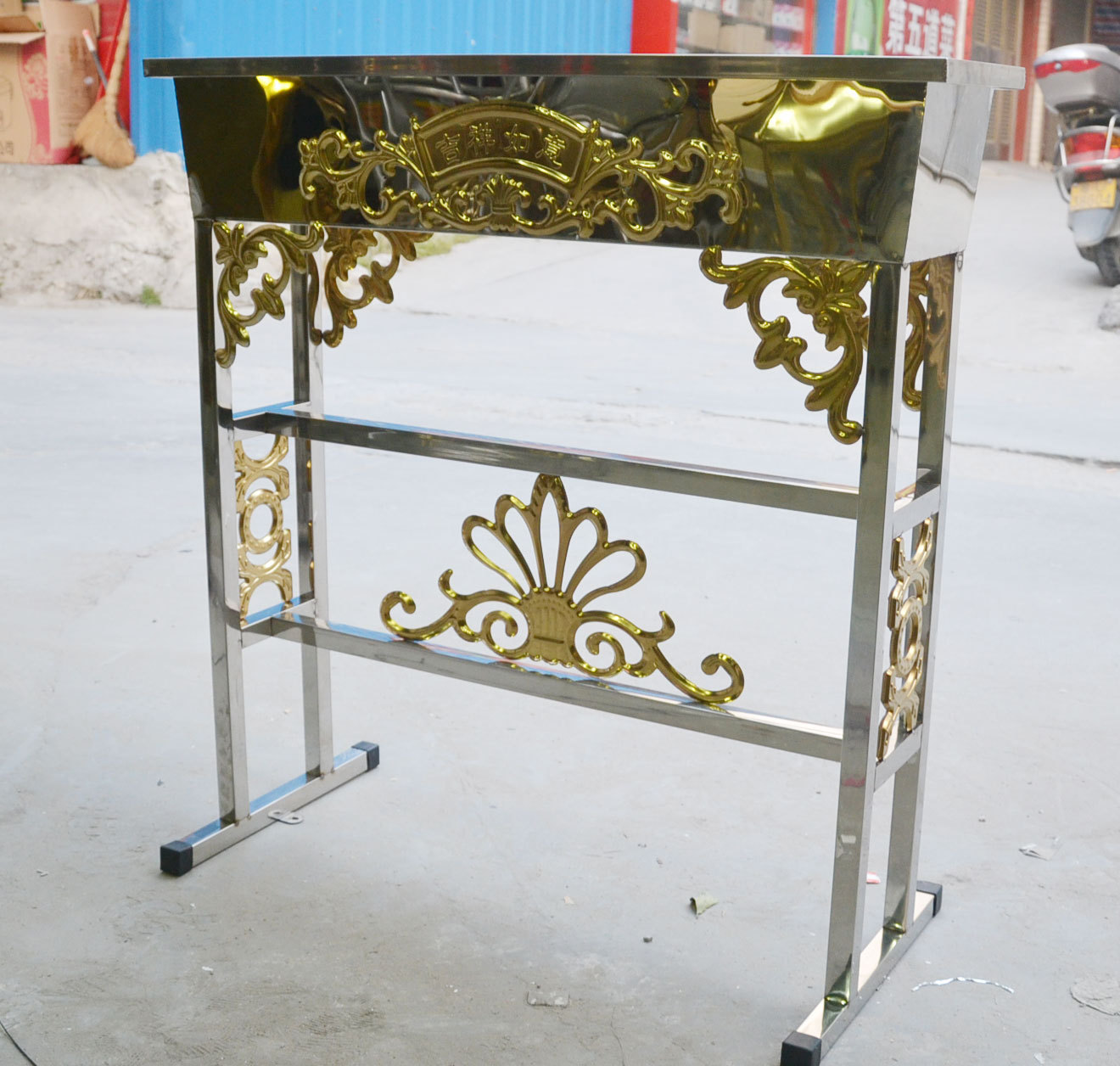 Temple candle holder candle slot candle ancestral temple temple for candlestick stainless steel worship incense burner old man temple