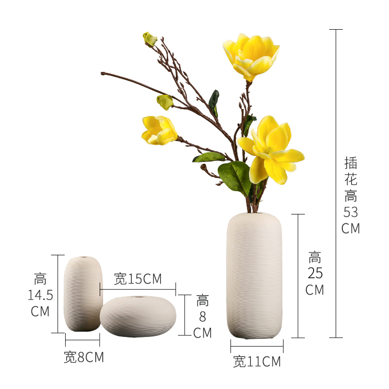 New Chinese style creative ceramic vases, dried flowers, flower arrangement of TV ark, household adornment handicraft sitting room porch porch