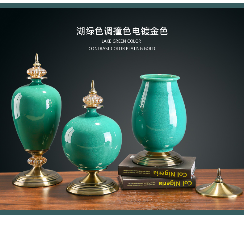 European ceramic vase furnishing articles household act the role ofing is tasted American light dry flower arranging flowers, TV ark, the key-2 luxury of the sitting room porch decoration