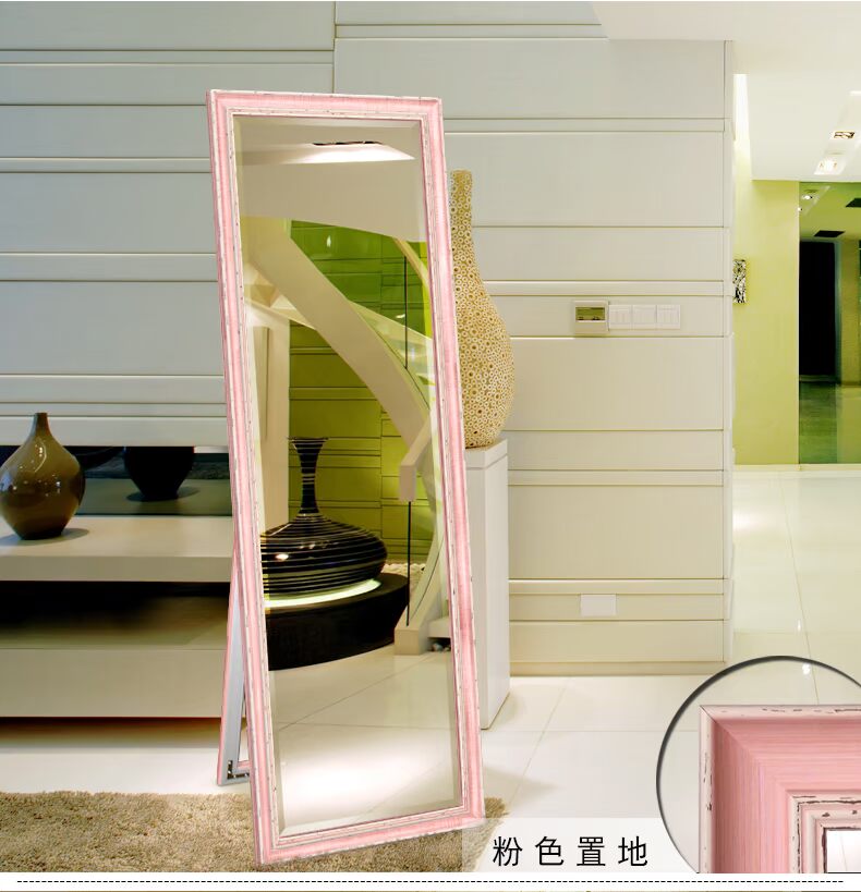 Mặt bích cờ phù hợp gương toàn thân gương gương sàn gương với khung gương phòng ngủ thay đồ gương - Gương gương cổ điển