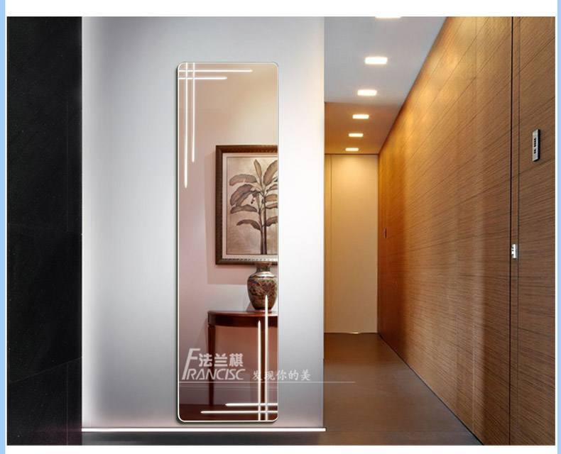 Mặt bích cờ thời trang mặc quần áo gương cửa hàng quần áo treo tường phù hợp gương gương treo tường treo tường cơ thể gương thay đồ - Gương gương nhà tắm đẹp