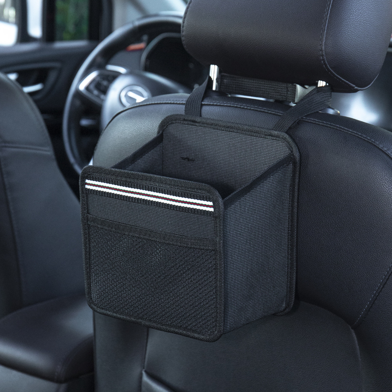 Car Hanging Trash Can, Foldable In-Car Storage Box, Car-Mounted Front and Rear Row Trash Bags, Car Storage Bin Supplies