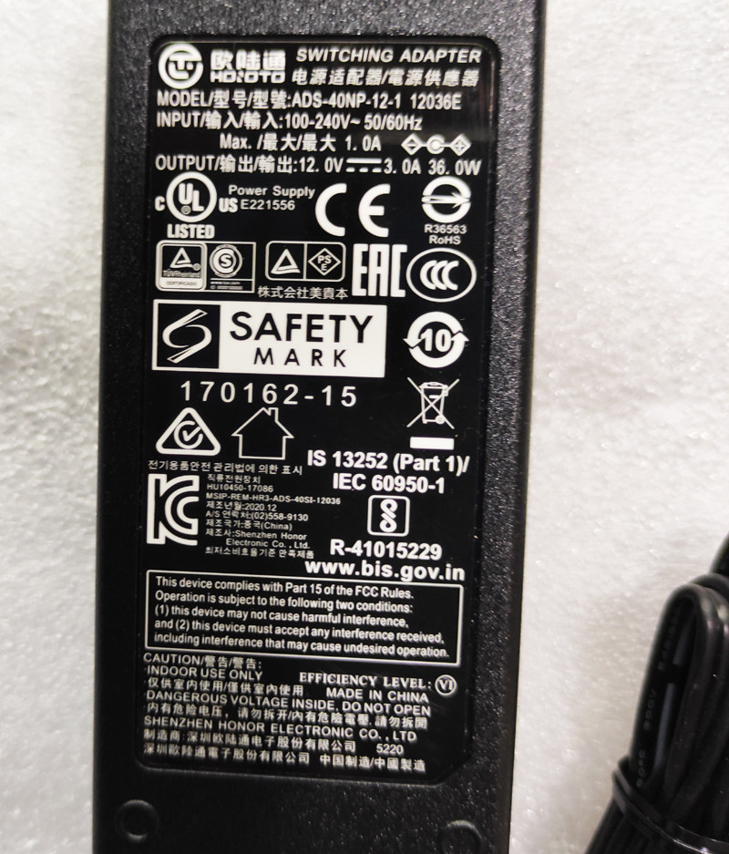 SeaConway view 4-way 12V3A HIK DS-7804H-SNH Hard disc recorders power supply