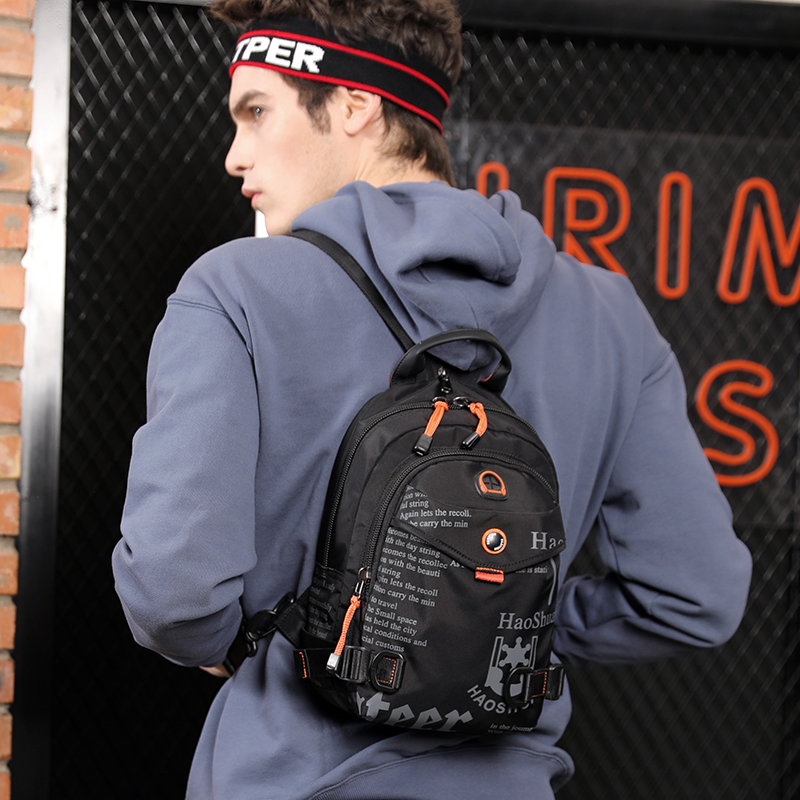 Mini Men's Small Backpack Backpack Small Travel Light One Shoulder Messenger Bag Dual-purpose Chest Bag Casual Trendy Small