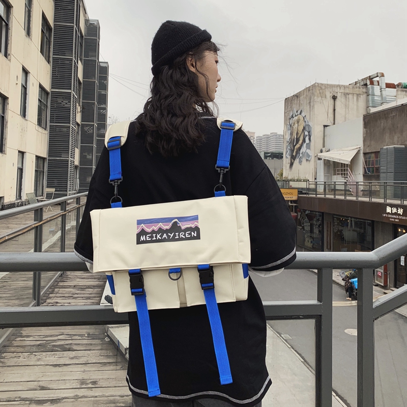 Tooling School Bag Retro Diagonal Satchel Day Department Dual-use Single Shoulder Large Capacity Students Ins Original Juku Lovers Double Shoulder Bag