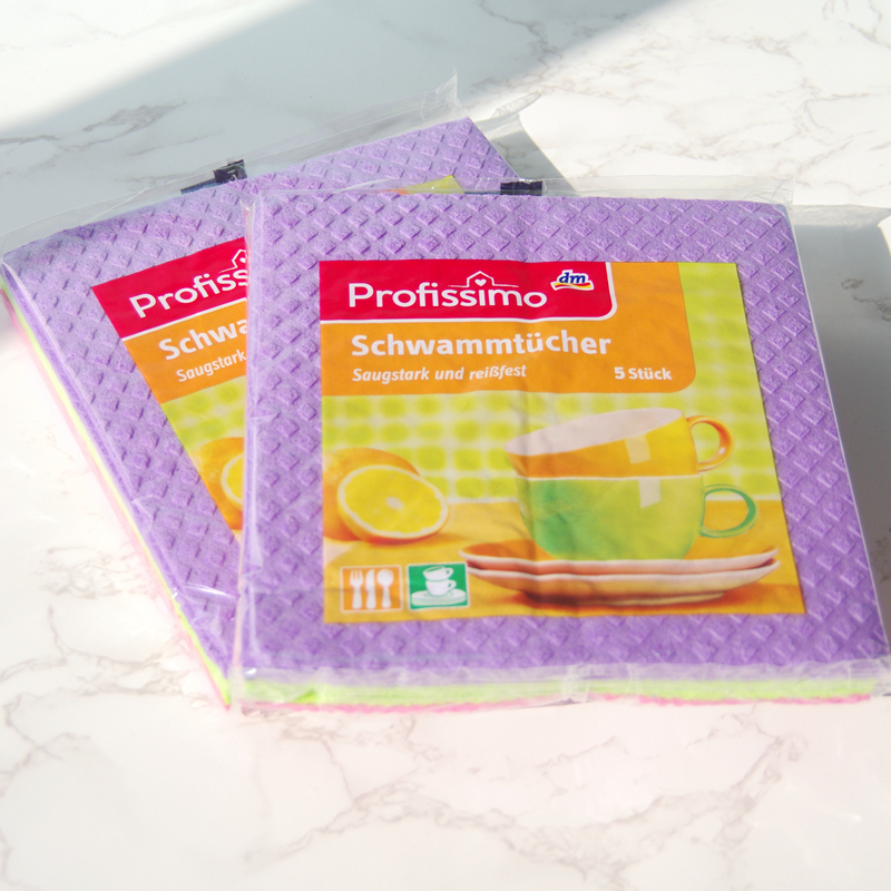 German dm profissimo scouring cloth kitchen rag multi-purpose cleaning dishwashing degreasing non-stick oil multi-functional