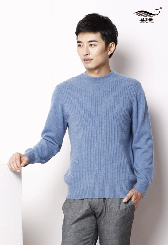 Saint Melon chính thức 2020 áo len cashmere mới nam cổ tròn áo len cashmere nhiều màu hoang dã - Áo len Cashmere