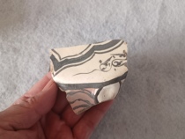 Song Dynasty Cizhou kiln high grade simple painted tiger pillow fragments good study and research good specimen