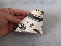 Fragment of a bottle from Cizhou kiln in the Song Dynasty. Beautiful painting. There is a butterfly on it. Good specimen for study 0