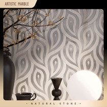 Entrance bedroom background wall mosaic glass gray star white marble mosaic feather bathroom tile bathroom