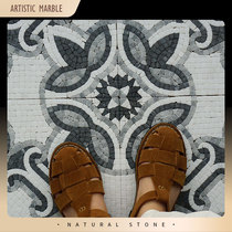 Postmodern style particle parquet outdoor balcony tiles kitchen bathroom marble mosaic bathroom wall and floor tiles