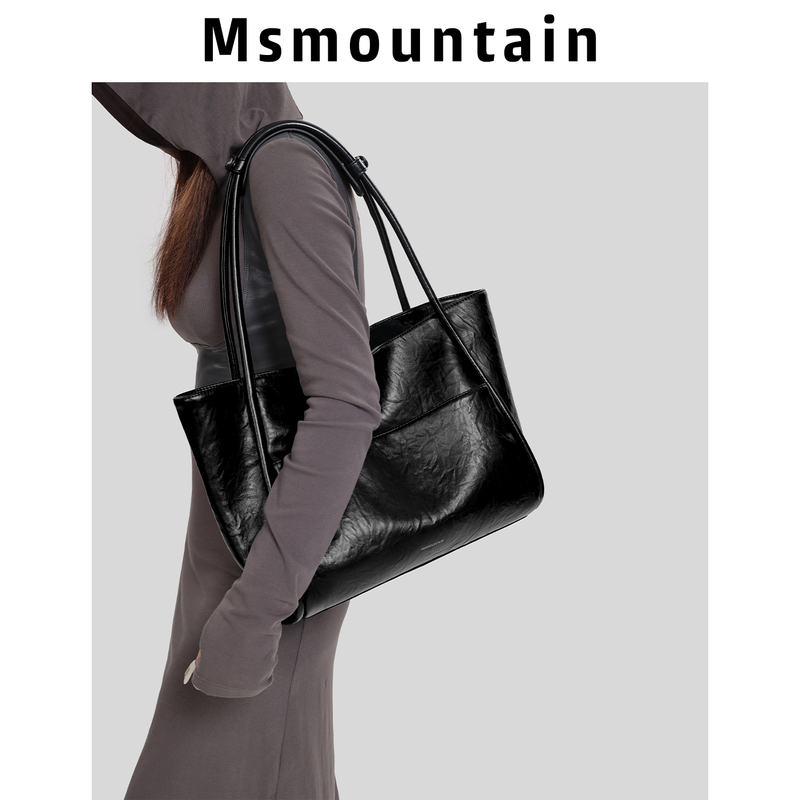 [Shanjianshan] Genuine Leather Tote Bag for Small Women, Large Capacity, 2025 New Model, Handbag for Commuting, Large Shoulder Bag