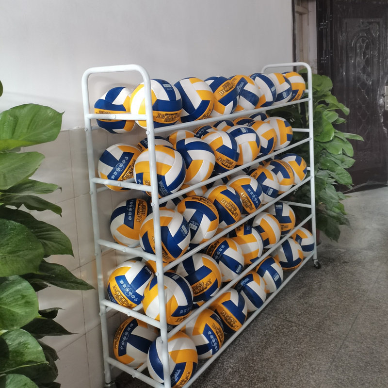 School basketball frame kindergarten basketball frame children's football storage rack volleyball placement shelf removable cart