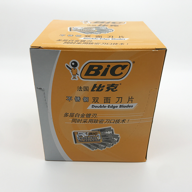 French Bic Stainless Steel Double-Edged Razor Blades Sharp Vintage Shaving Blades for Men