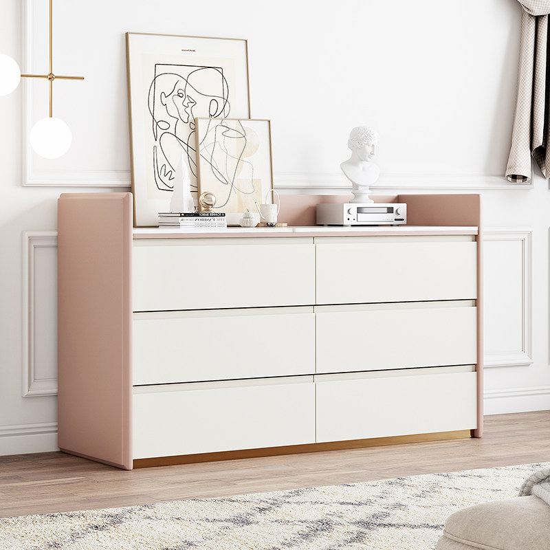 Light luxury cupboard solid wooden bedroom locker living room parlour decoration cabinet cortex modern drawer cabinet