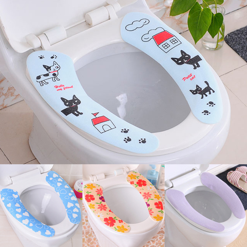 Heavy toilet mat cushion waterproof seat toilet seat toilet cushion zipper paste paste toilet cover