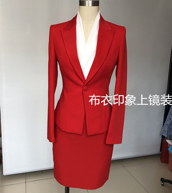 Commoner impression tailor-made hostess mirror outfit announcer art candidate interview small suit QB8112