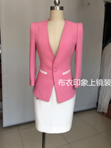 Cloth impression tailor-made female host on camera announcer art examiner interview small suit QB8120