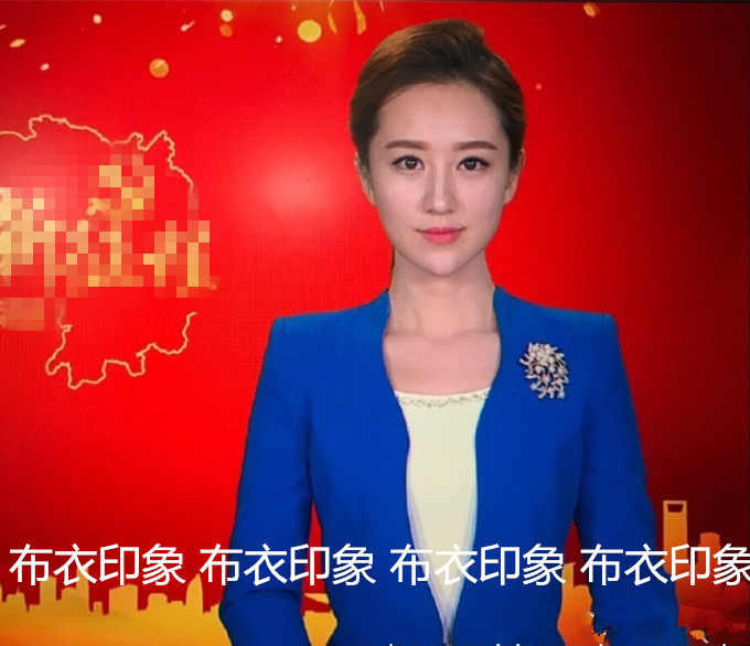 Clothing impressions tailored to hostess on mirror broadcaster Artist interview small suit QB 833