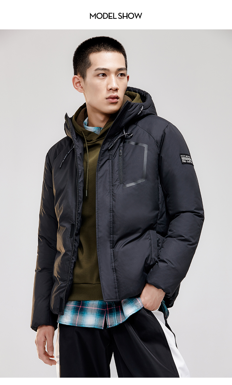 Anta down jacket nam ngắn đoạn sáng phần xuân 2019 mới dày ấm áp ấm áp áo gió áo khoác nam giản dị - Thể thao xuống áo khoác áo phao nữ trung niên