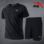 Anta sport suit nam Chính hãng 2019 mới hè chạy thể thao thể thao năm quần nhanh áo thun khô - Thể thao sau