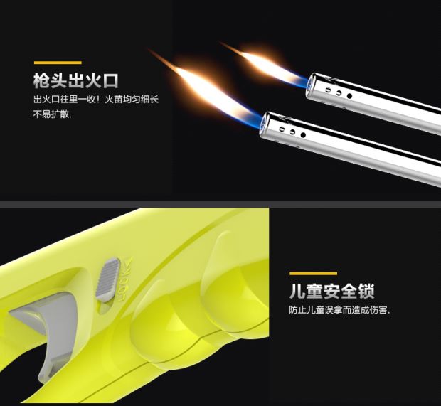 Zhuoye bếp gas gas bếp lửa dữ dội lò lửa dài mở lửa đánh lửa nến nhẹ hơn - Bật lửa các loại bật lửa