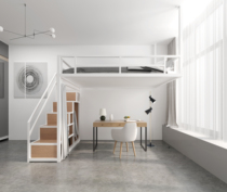 Provincial spatial multi-functional iron hammock small household loft bed hanging bed suspended bed loft elevated bed