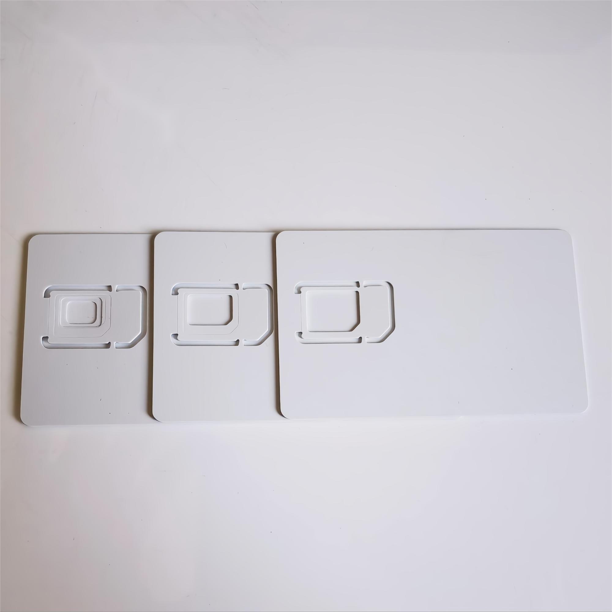 新品の空白PVCチップレスSIMカードリカバリカードホルダーNano SIMカード3in1リカバリカードホルダー