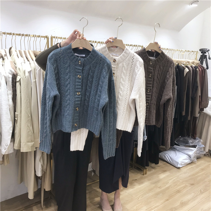 UUS2020 Fall and Winter New TTC Han Version Sweater Cover Woman thickened and loose short knitted sweater