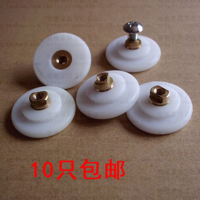 Shower room Pulley Shower Bathroom Pulley Glass Door Wheels Single Wheels Shower Room Suspension Wheels Big Flat Wheels