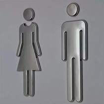 3D DIY WomanMan Toilet Door Sign Bathroom Restroom Decor
