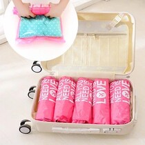 Color travel vacuum compression hand roll bag luggage portable storage hand roll bag hand roll bag hand press vacuum storage bag