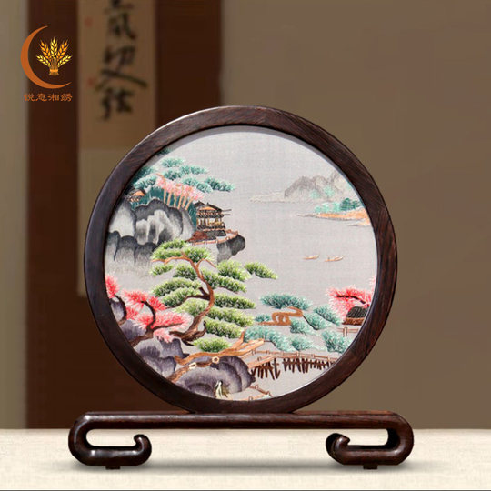 Xiangzhou Pure Hand-Embroidered Gift Ornaments, Handicrafts, Chinese Style, Hunan Characteristics, Home Accessories, Birthday Gifts