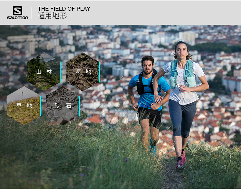 Salomon Salomon Men Trail ngoài trời Giày chạy bộ Giày thoải mái rộng XA PRO 3D WIDE - Khởi động ngoài trời giày nữ mùa đông