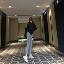 Practice room dancing jazz dance pants gray outside wear leggings women group high waist stretch stretch jazz fitness yoga pants