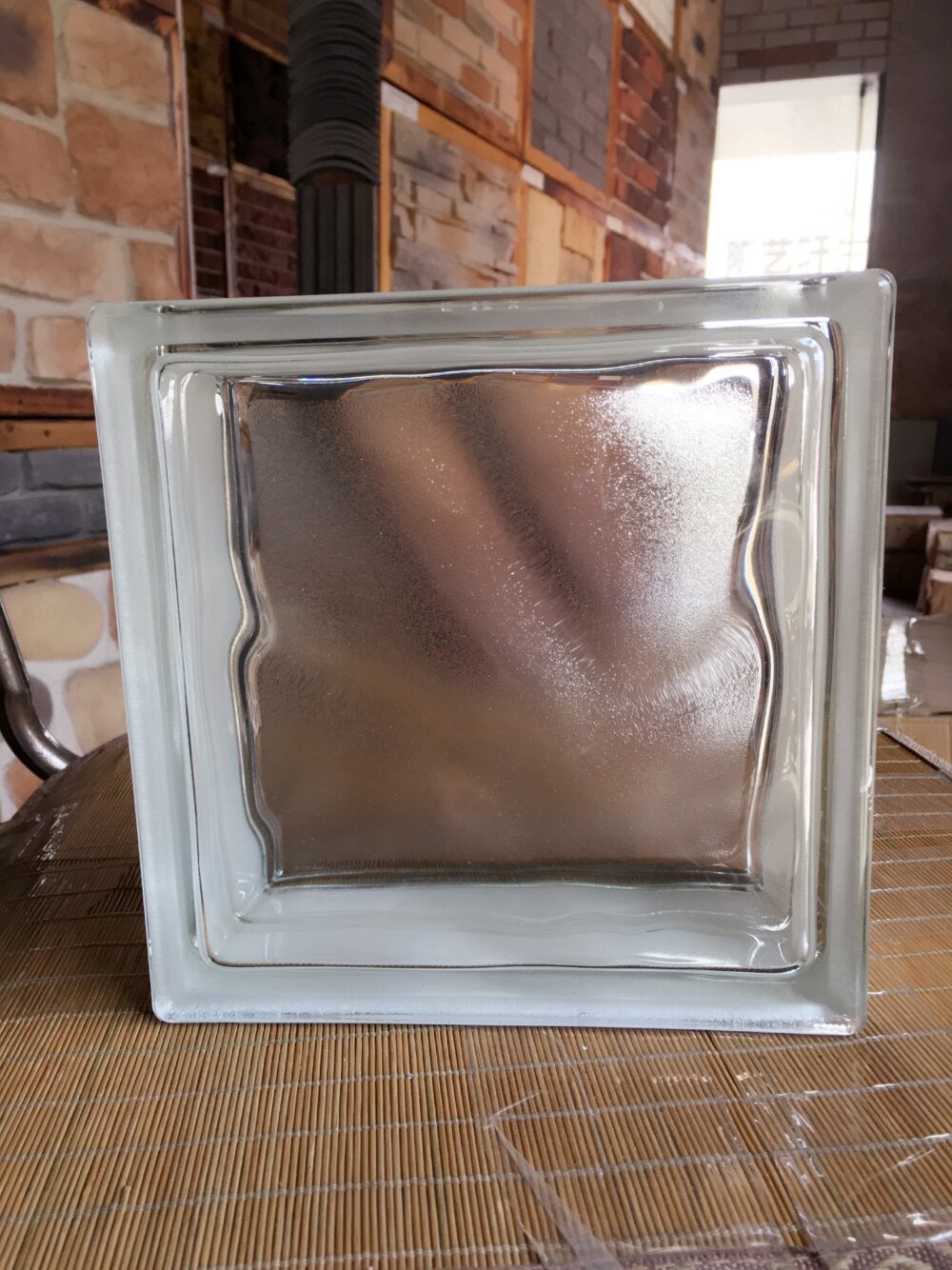 Italy imported double-sided glass brick cloud fog frosted pattern unique pattern double effect