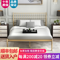 Nordic simple wrought iron bed double 15m iron frame bed ins net red princess iron bed 1 8m single bed