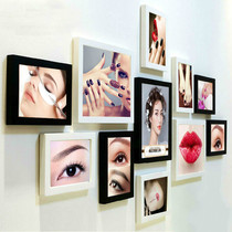 Korean semi-permanent poster Eyebrow eye and lip beauty salon free hole decorative painting Photo frame Hanging painting pattern embroidery Nail art photo wall