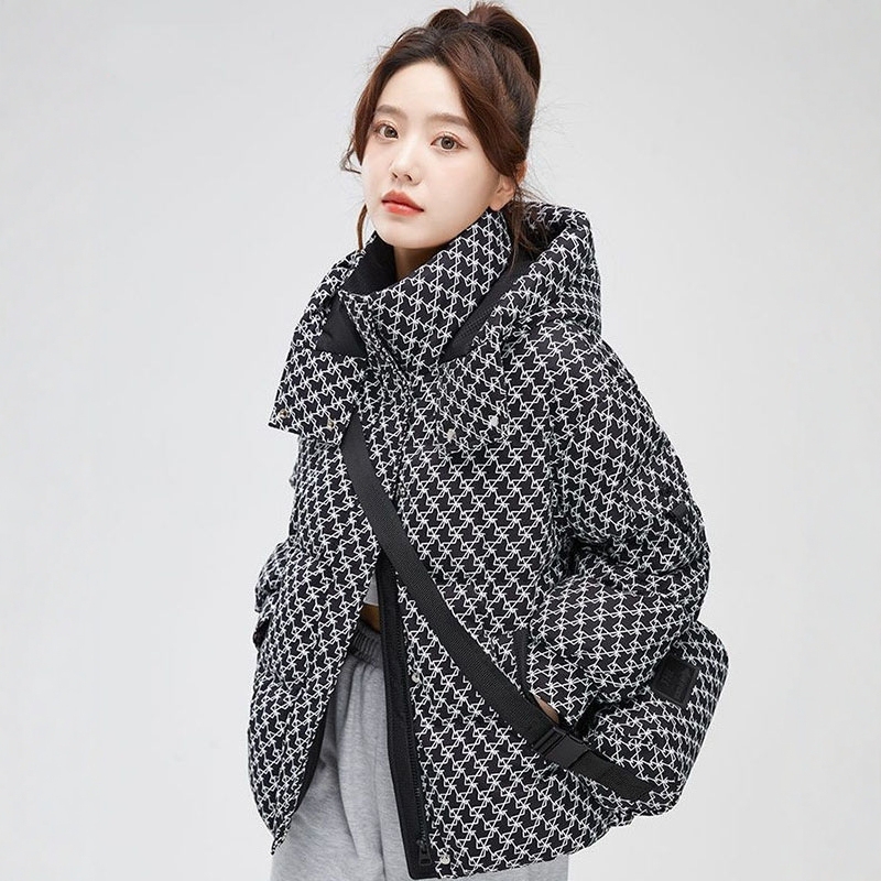 Women's down Cotton Jacket Winter 2026 New Style Printed Loose Thick Warm Fashionable Stylish Cotton Coat for Petite Figures