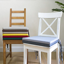 Thickened high-density sponge household double-sided Chinese-style four-season chair cushion cushion Japanese-style dining chair cushion straps removable and washable
